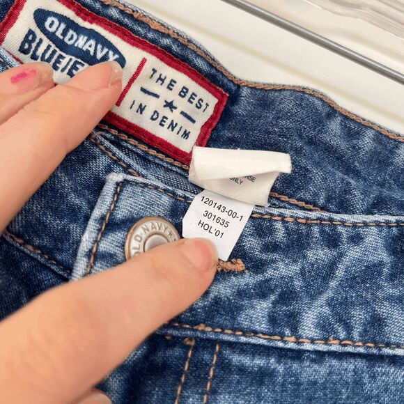 VTG Old Navy Pop Art Jeans Sz 12 – Y2K Graffiti Straight Leg Holiday 2001 - Picture 10 of 10